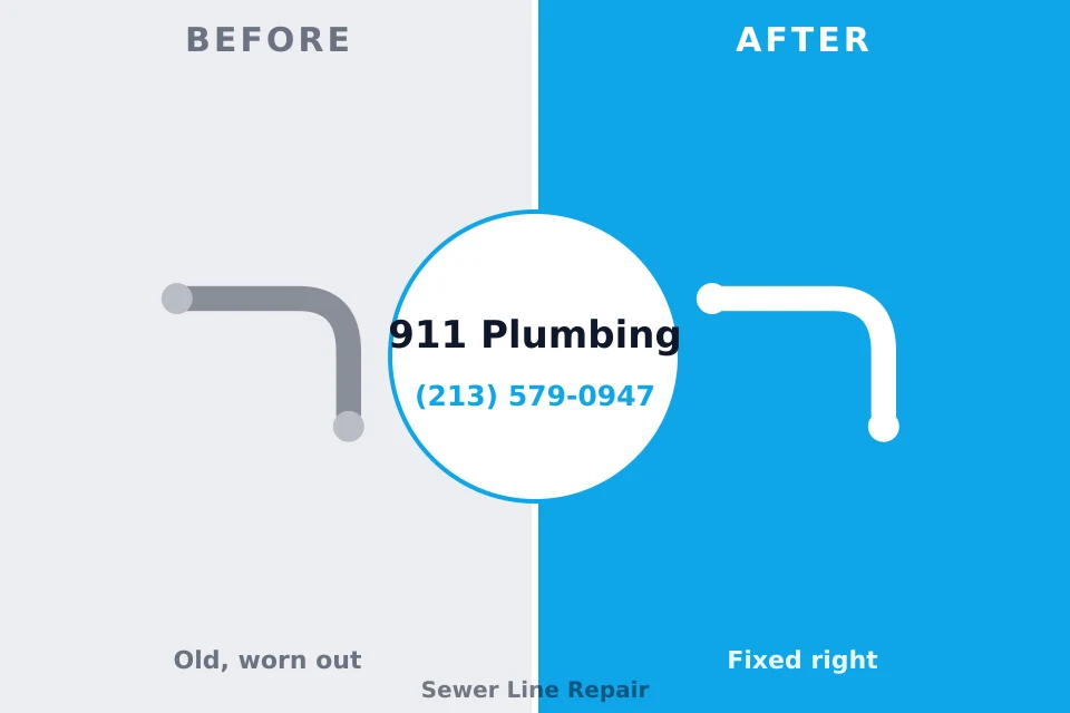 Before and after: plumbing company Bossier City, LA